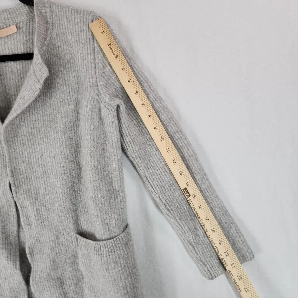 Brock Collection Longline Cardigan Wool Cashmere Size XS Made In Italy Ribbed_11